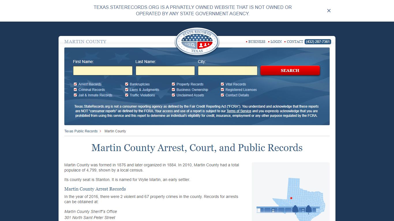 Martin County Arrest, Court, and Public Records