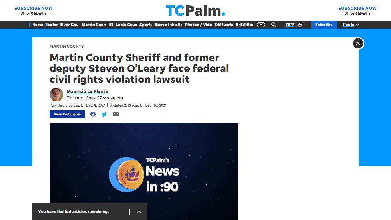 Martin County Sheriff and former deputy Steven O'Leary ...