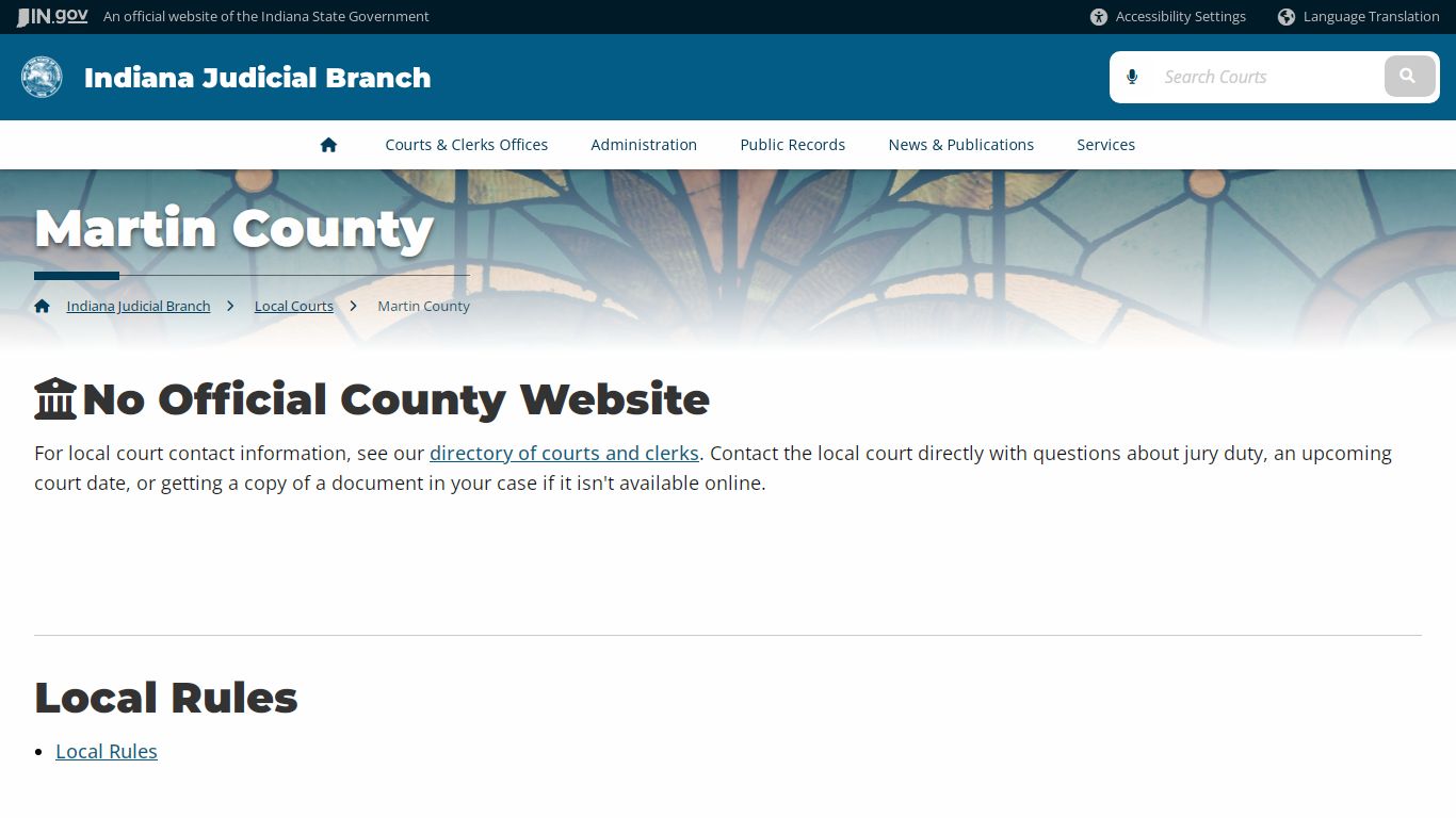 Courts: Martin County - IN.gov